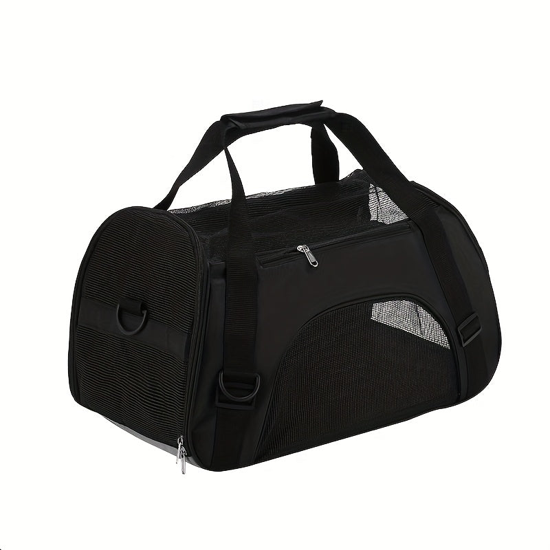 Ademende hondentas met ventilatiepanelen en draagriem | Tailgo Bag