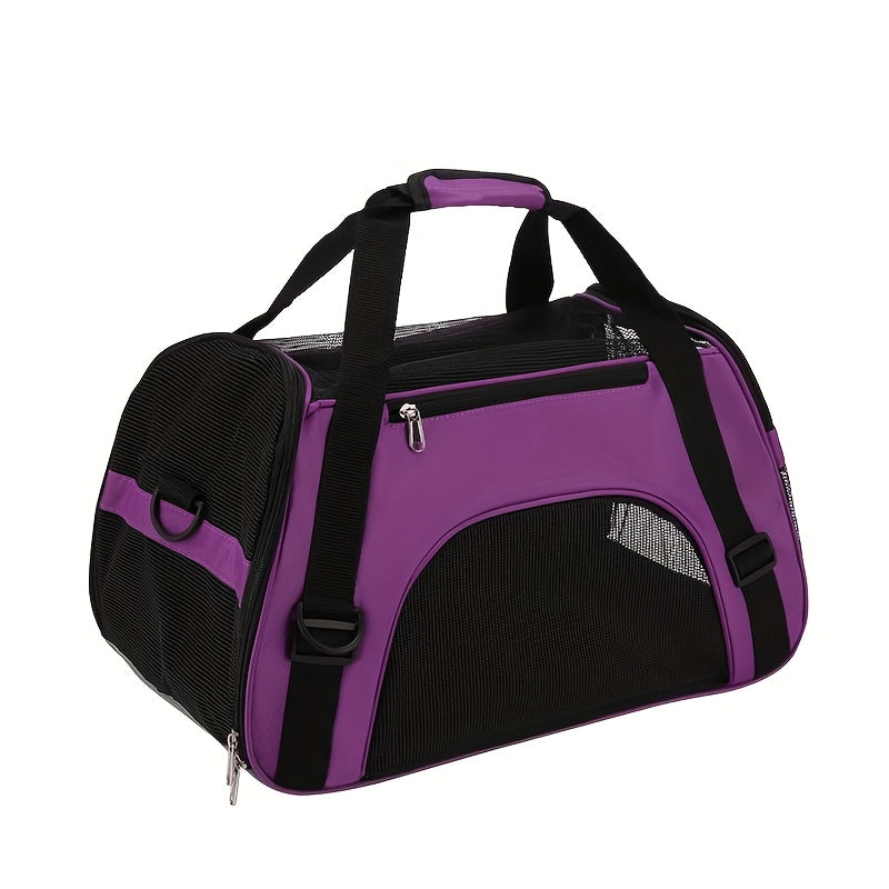 Ademende hondentas met ventilatiepanelen en draagriem | Tailgo Bag
