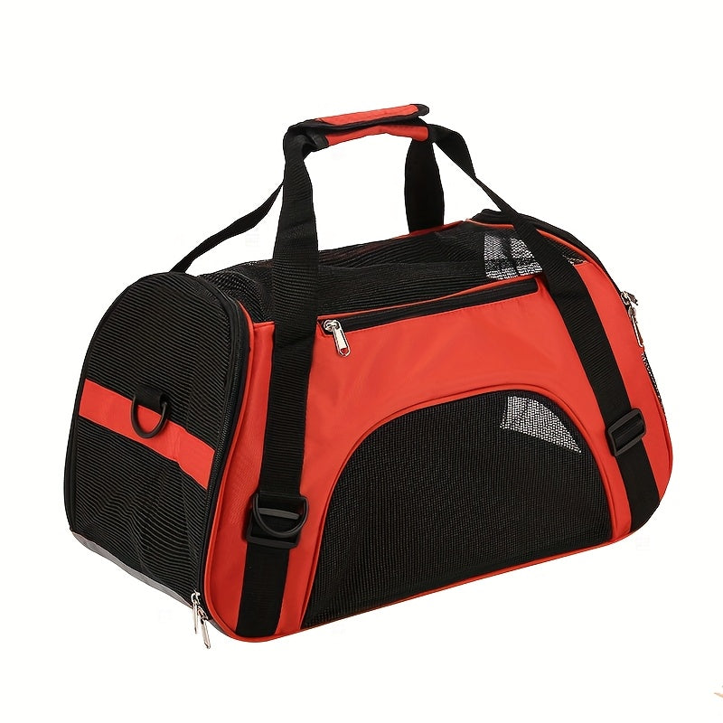 Ademende hondentas met ventilatiepanelen en draagriem | Tailgo Bag