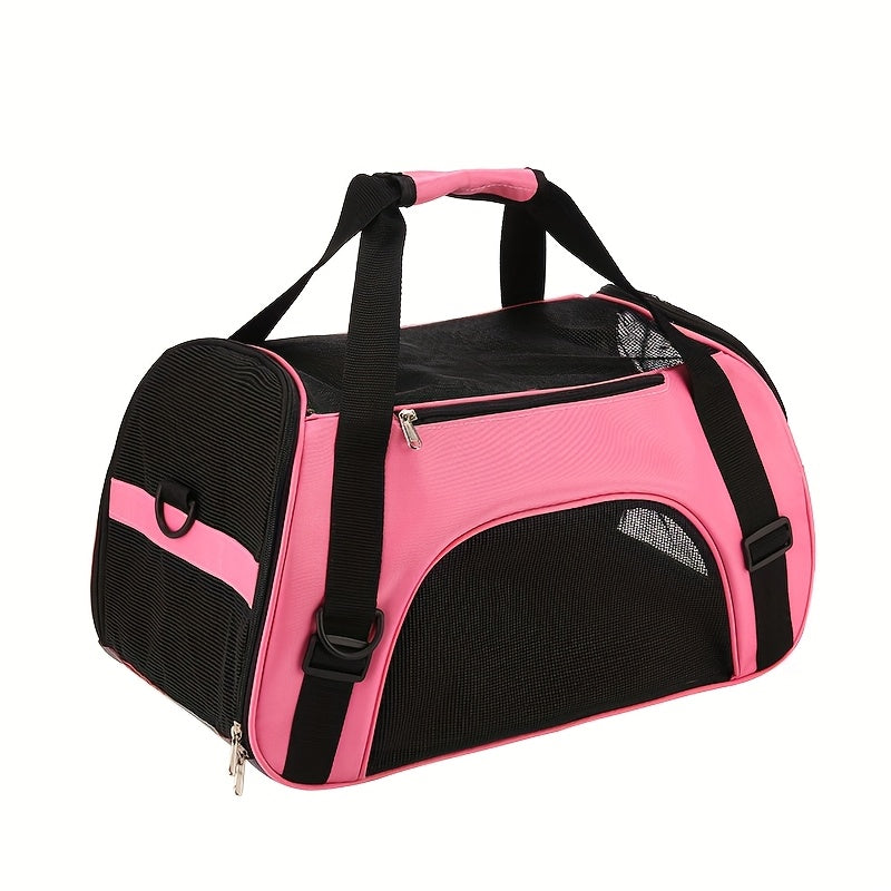 Ademende hondentas met ventilatiepanelen en draagriem | Tailgo Bag