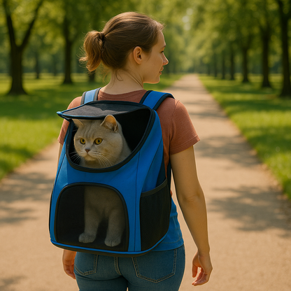 Ademende kattenrugzak voor reizen en uitstapjes | VarioPack