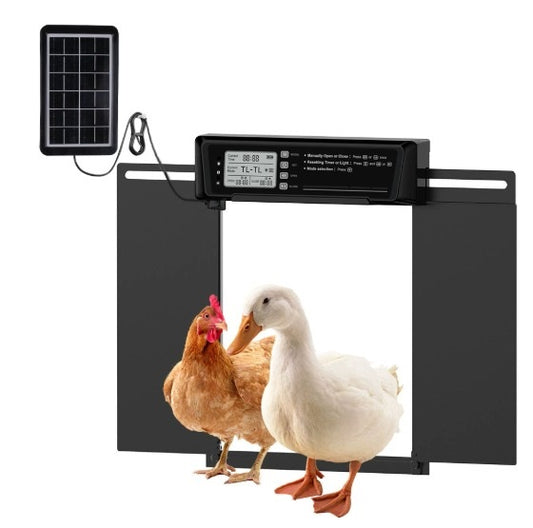 Automatisch kippenluik met zonnepaneel en afstandsbediening | HenSlide