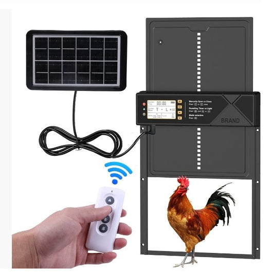 Automatisch kippenluik met zonnepaneel en tijdsensor CoopRay