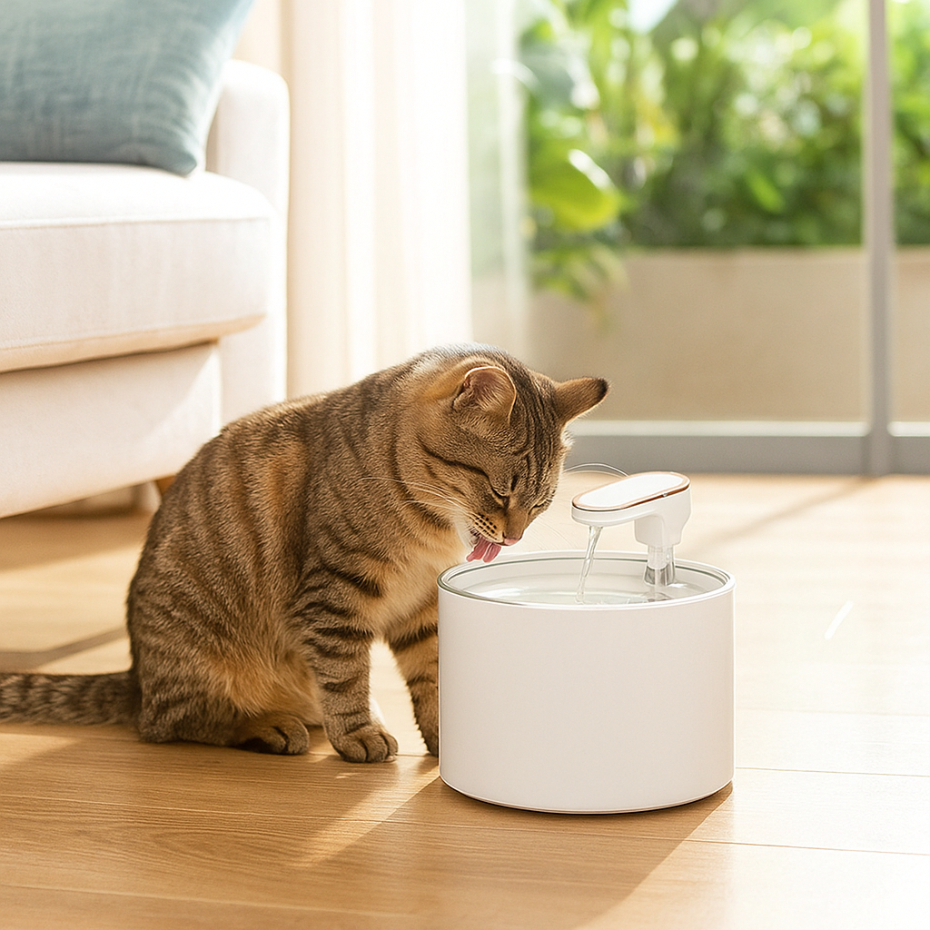 Automatische drinkfontein met circulatiefilter 3L | Aquanix