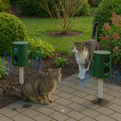 Dierenverjager met ultrasoon 360° detectie voor mollen vogels en katten | Gravino