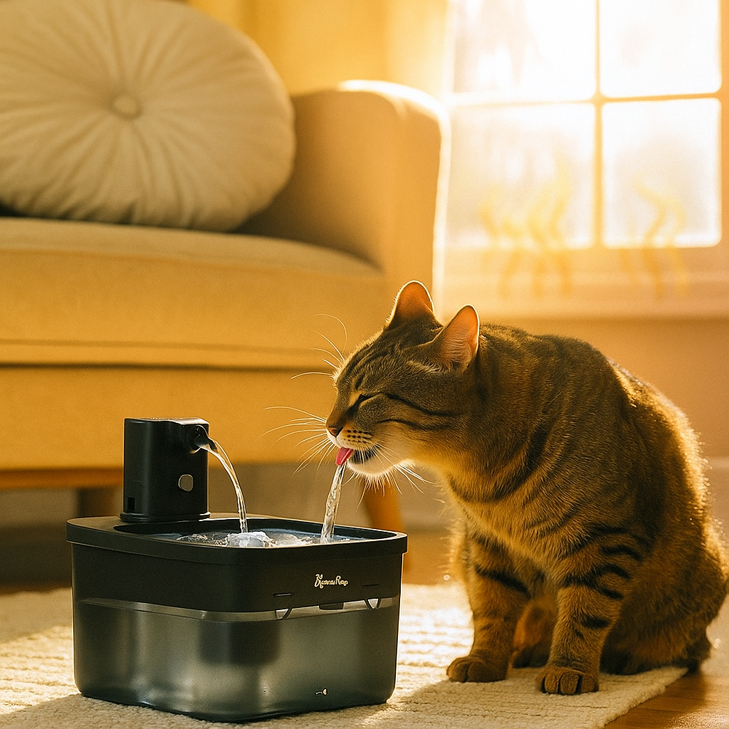 Draadloze drinkfontein met sensor voor katten en honden | Pawdrate