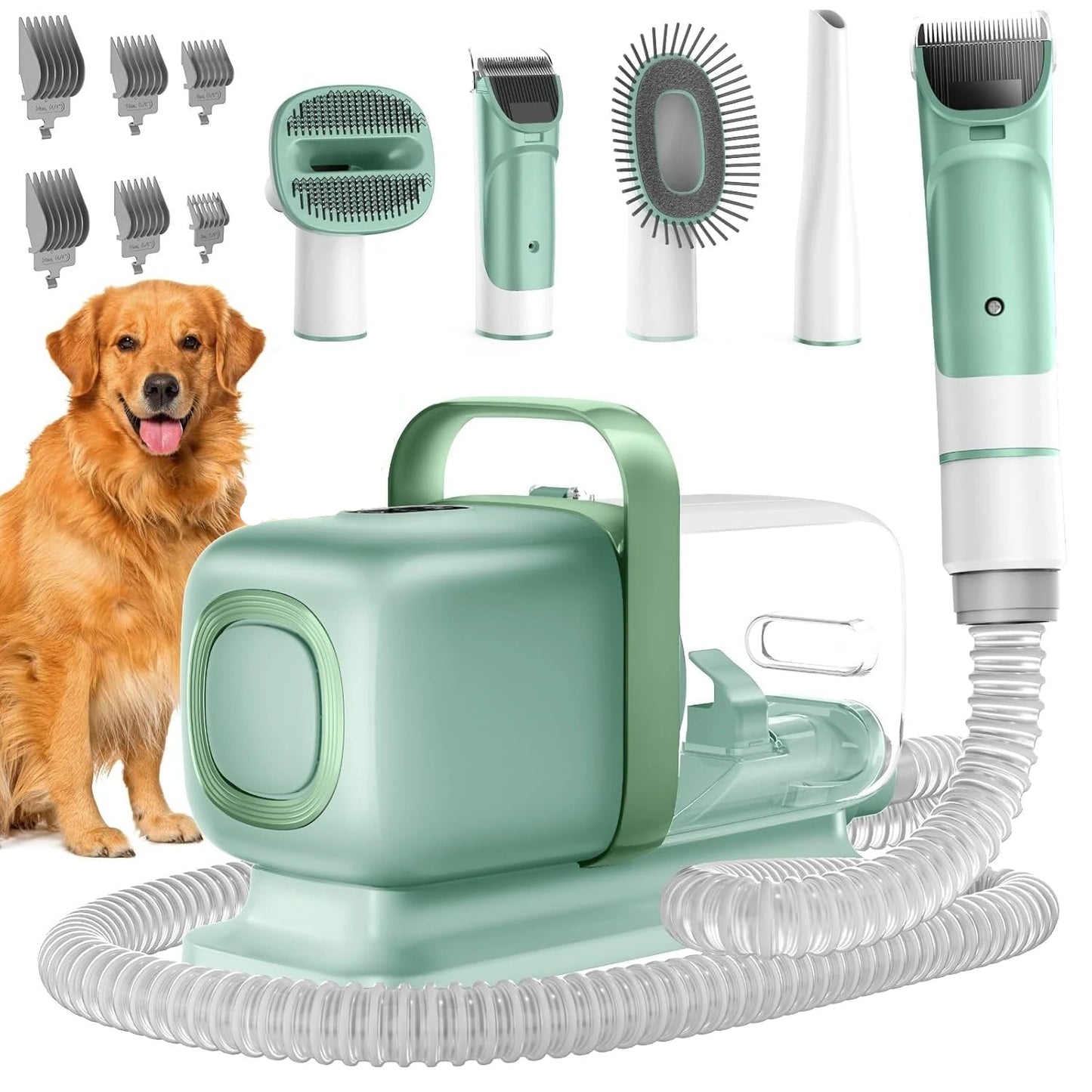 Honden tondeuse set met stofzuiger | Flufino