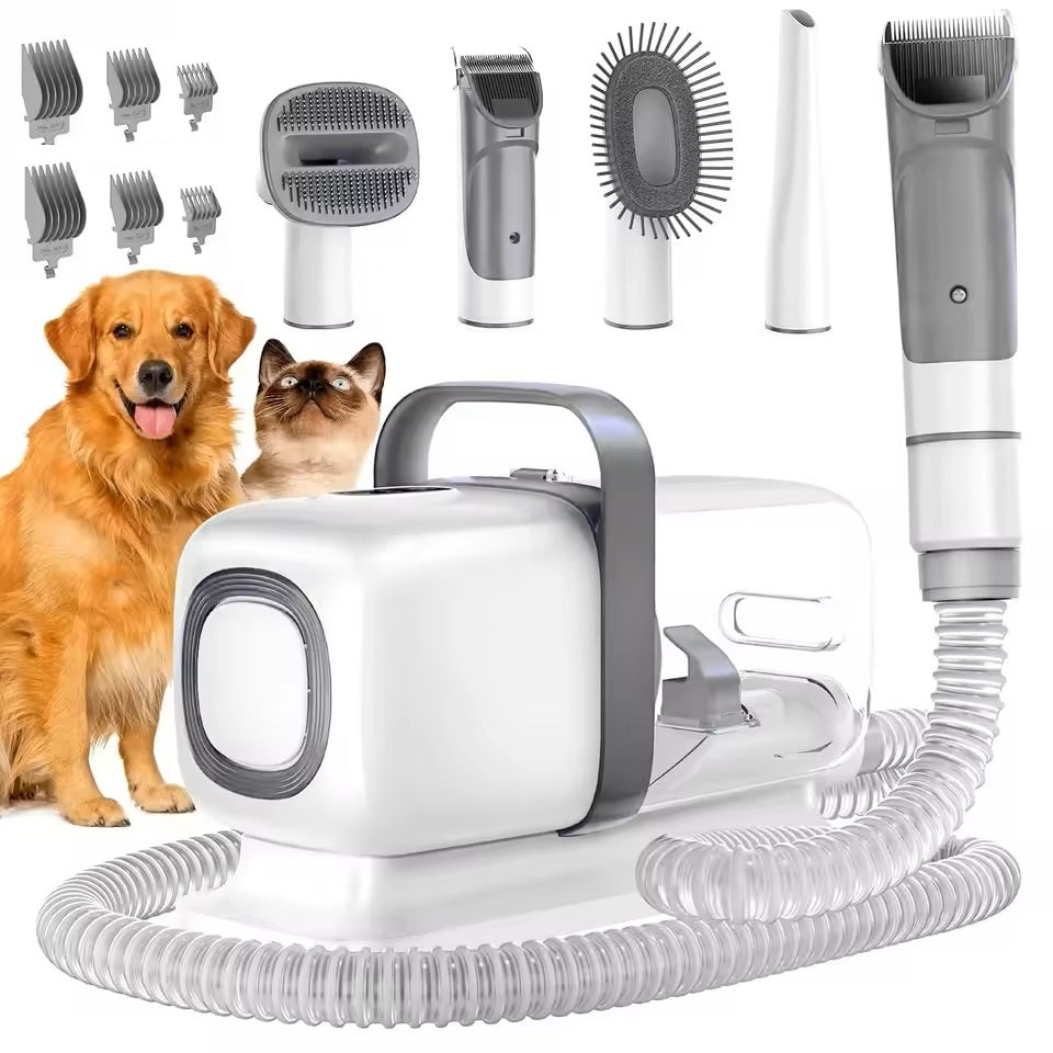 Honden tondeuse set met stofzuiger | Flufino