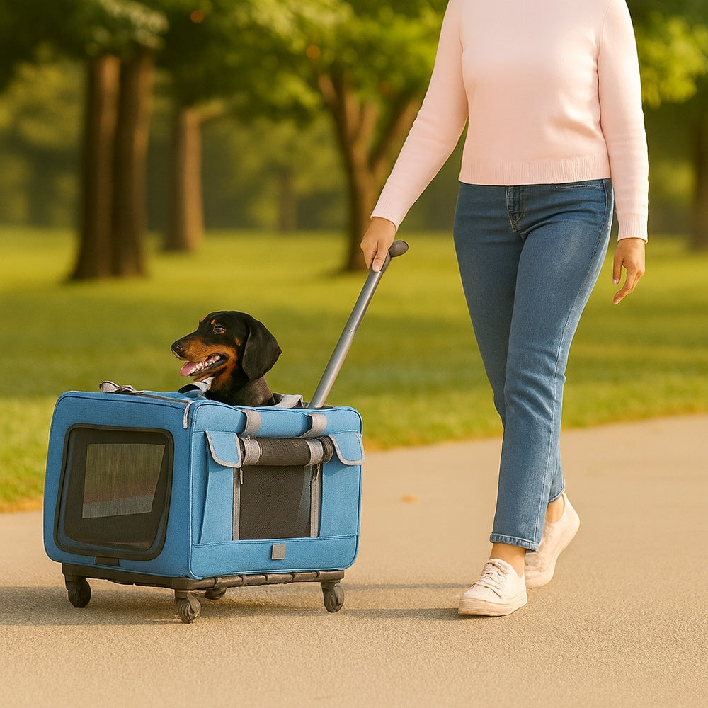 Hondenbuggy met dubbele vakken voor honden | Morvani