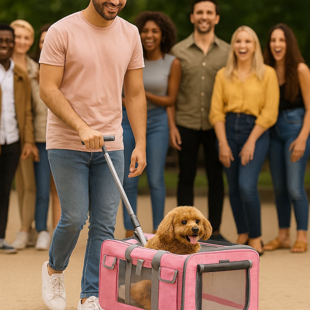 Hondenbuggy met dubbele vakken voor honden | Morvani