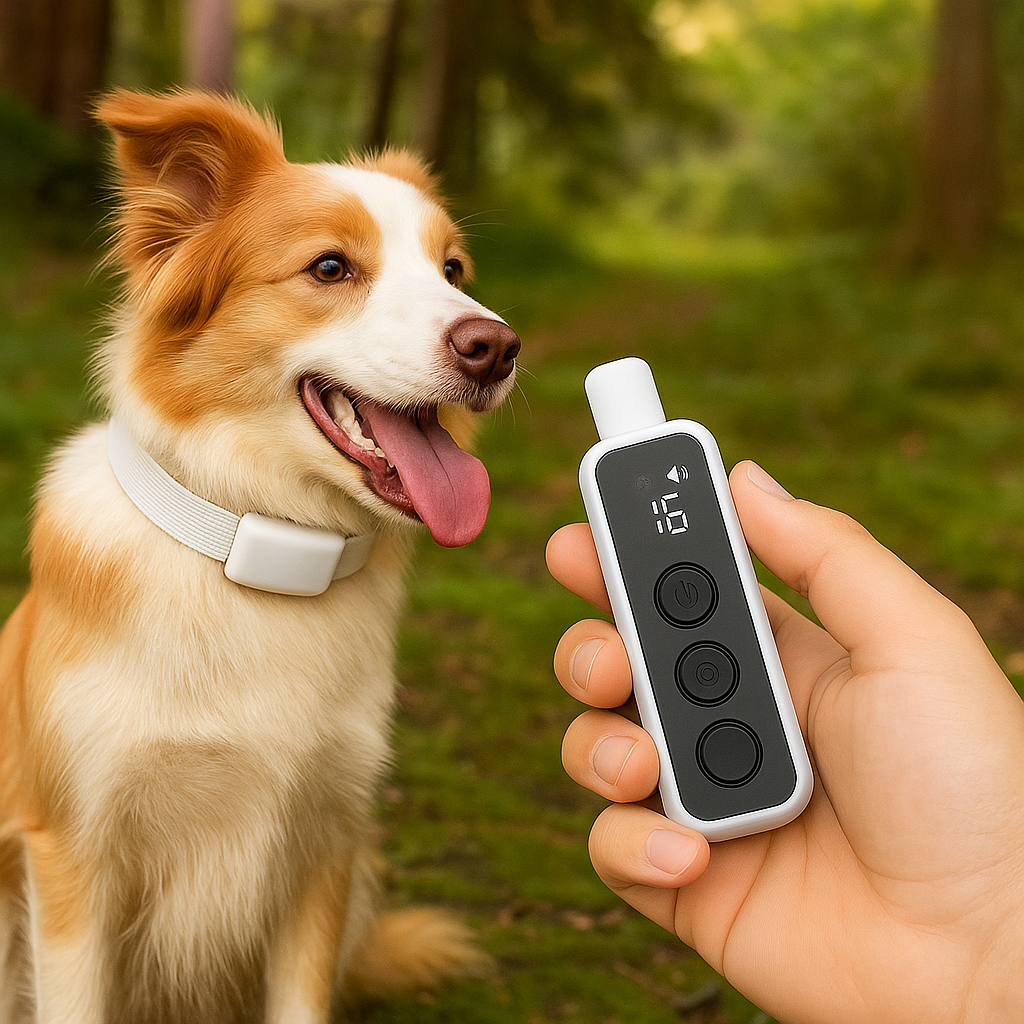 Hondenhalsband met tril piep en afstandsbediening voor honden  Trazino