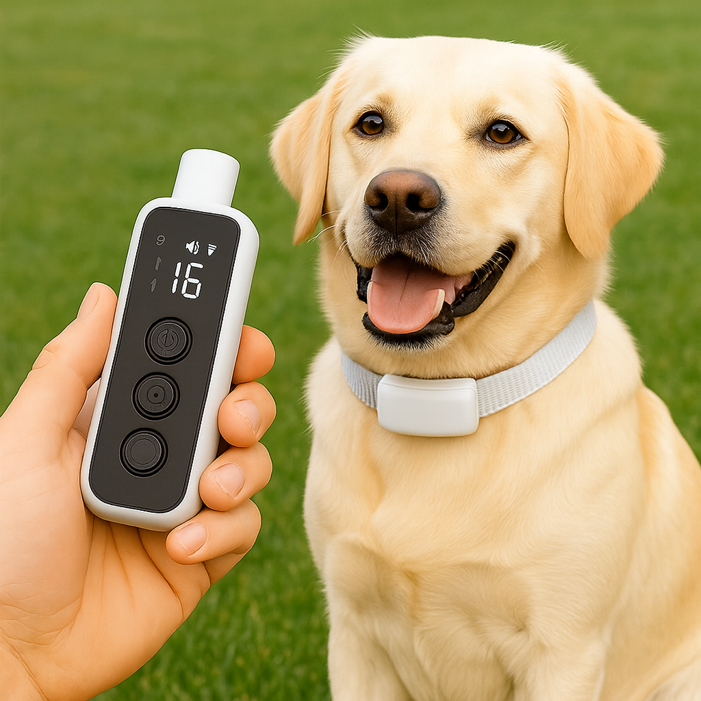 Hondenhalsband met tril piep en afstandsbediening voor honden  Trazino