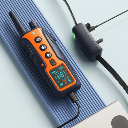 Hondenhalsband met trilling geluid en licht voor training | Dogivox