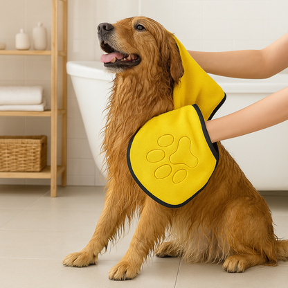 Hondenhanddoek microvezel met insteekzakken | PawDrape