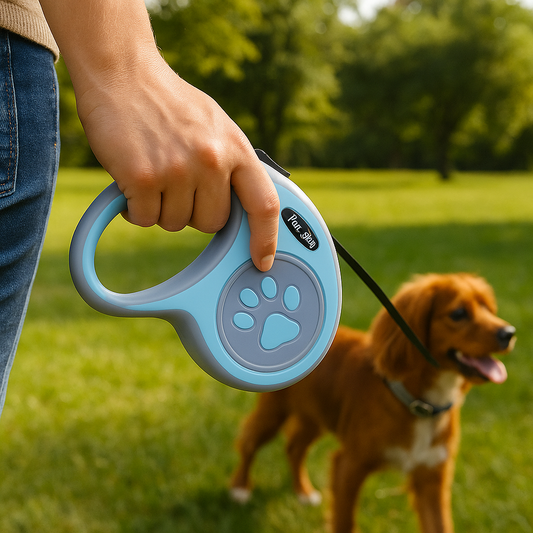Hondenriem met automatische oprolfunctie 3-5 meter nylon | Pawlon