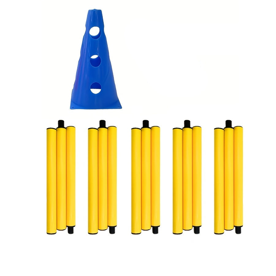 Hondentraining agility set met kunststof kegels en stangen | Vetrion