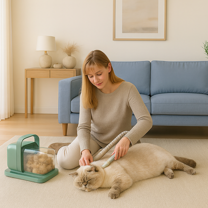 Katten tondeuse set met stofzuiger | Fellor