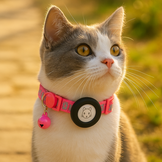 Kattenhalsband met AirTag-houder en verstelbare pasvorm | Belloy