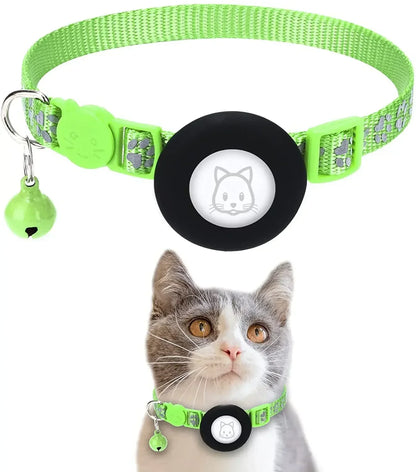 Kattenhalsband met AirTag-houder en verstelbare pasvorm | Belloy