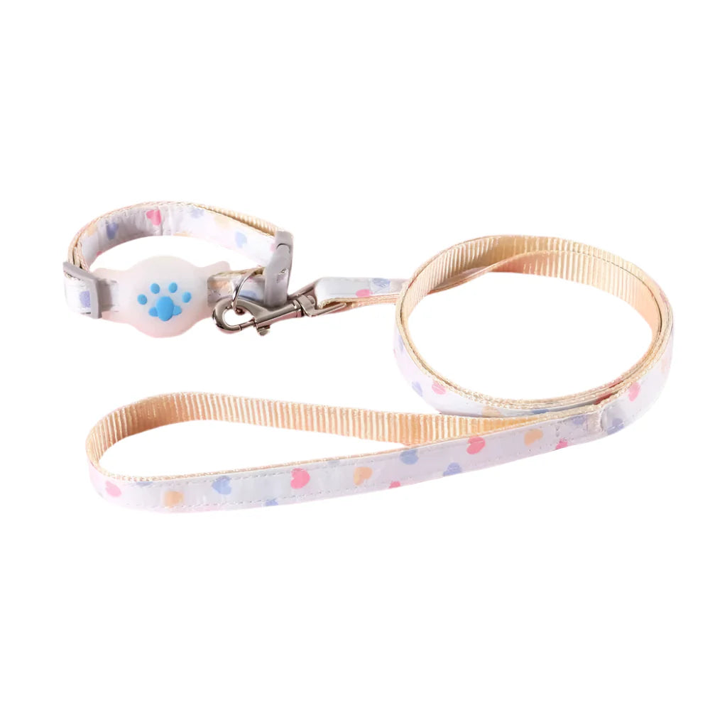 Kattenhalsband met airtag-houder en riem Tagilo Pro