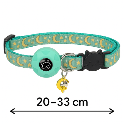 Kattenhalsband met reflecterende AirTag houder | Kattigo