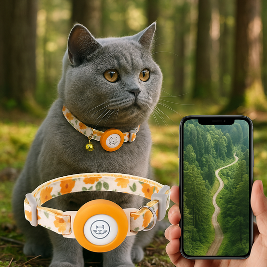 Kattenhalsband voor AirTag en gps tracking | Pawtrax Pro