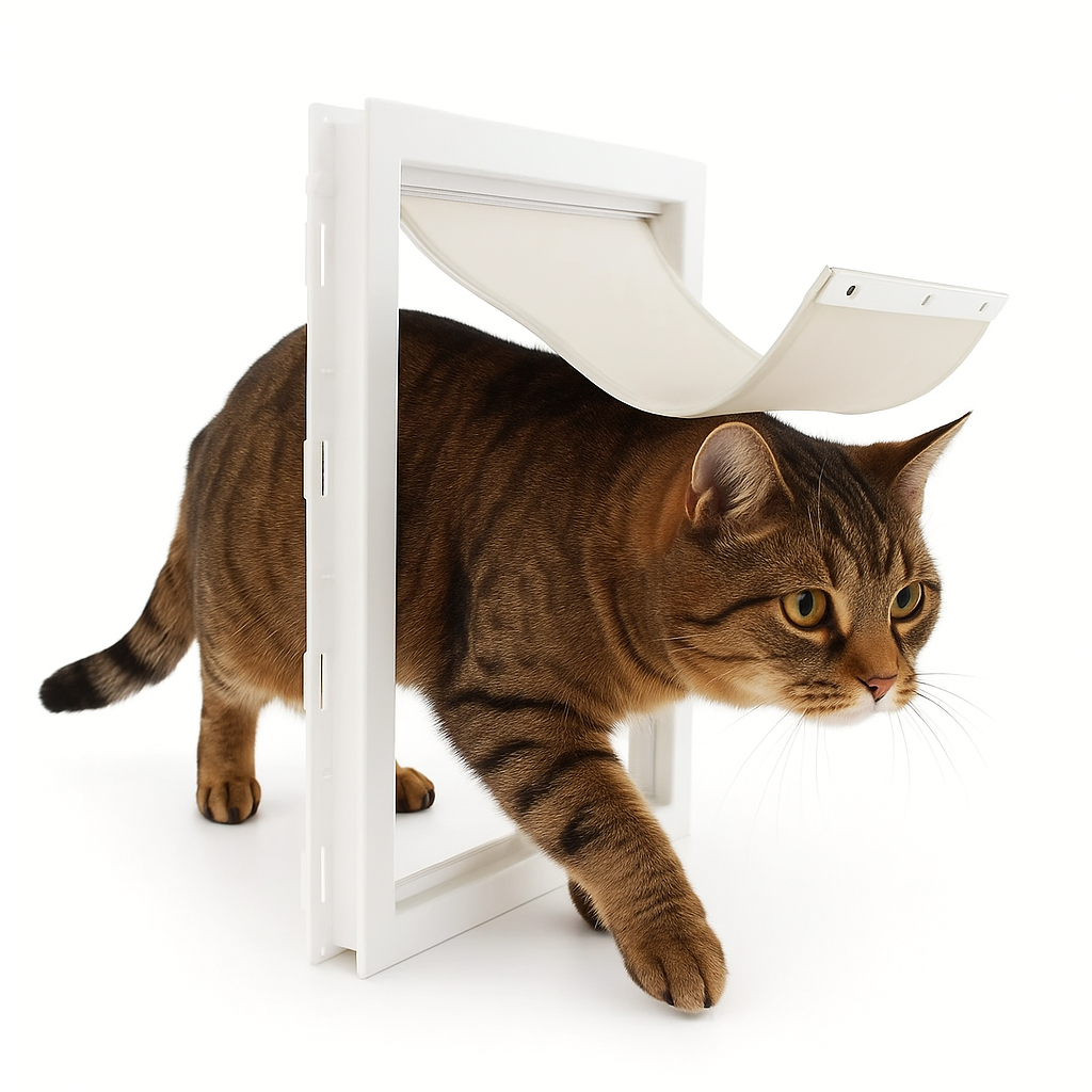 Kattenluik met stille sluiting en duurzaam ABS materiaal 