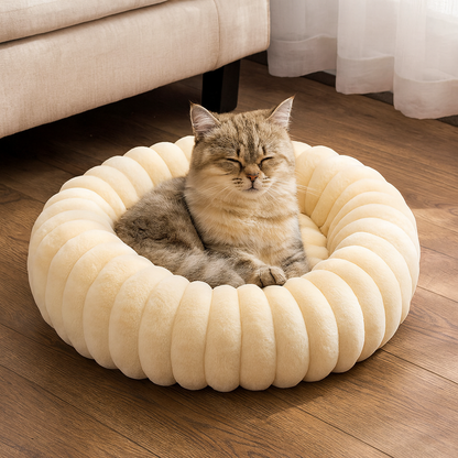 Kattenmand rond pluche design met stevige randen | Cattie