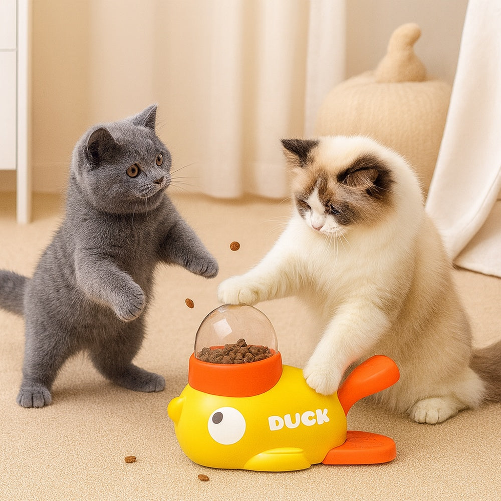 Kattenspeelgoed interactief met snackdispenser en slowfeeder functie | Zenvio