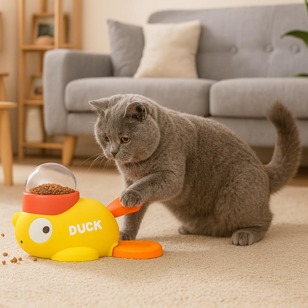 Kattenspeelgoed interactief met snackdispenser en slowfeeder functie | Zenvio