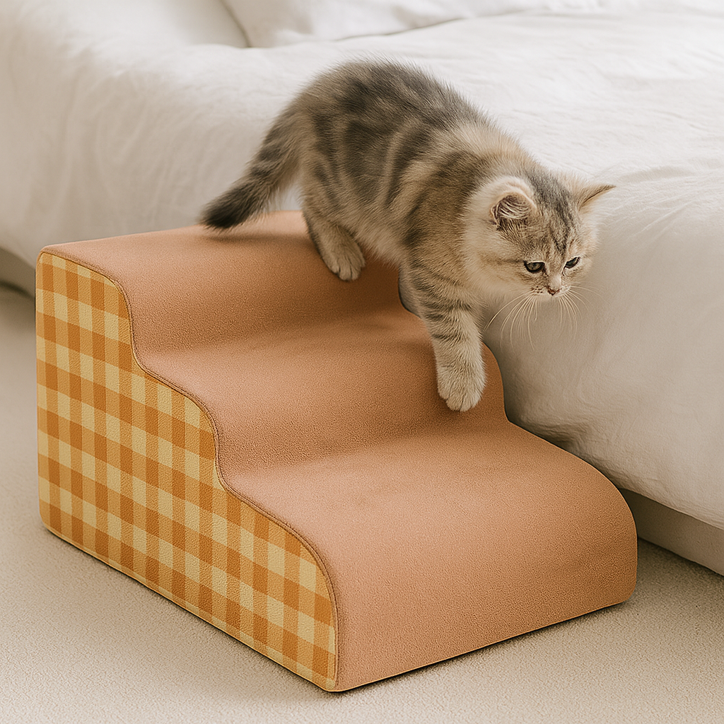 Kattentrap met afneembare hoes en antislip onderkant | Caspra