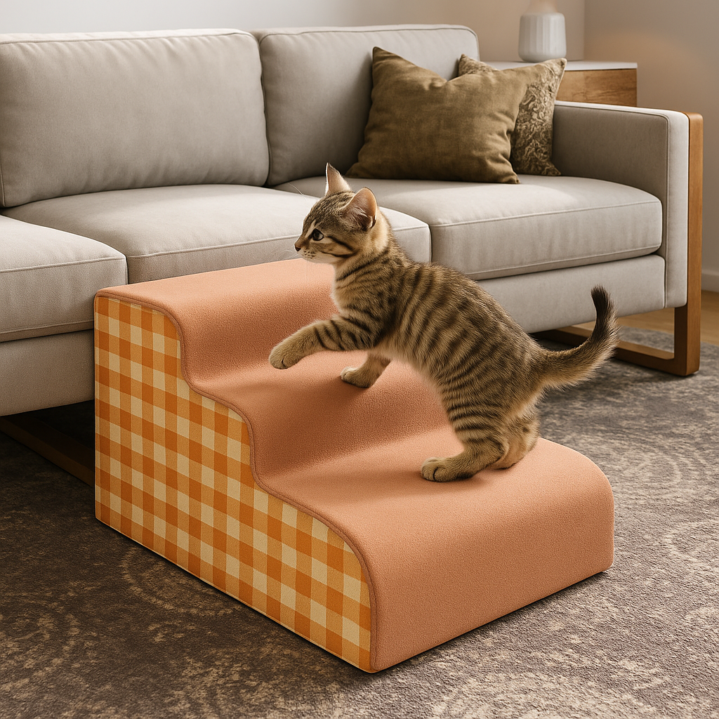 Kattentrap met afneembare hoes en antislip onderkant | Caspra