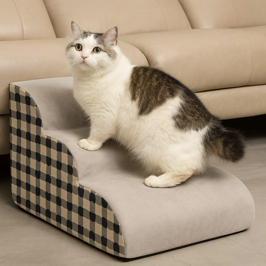 Kattentrap met afneembare hoes en antislip onderkant | Caspra