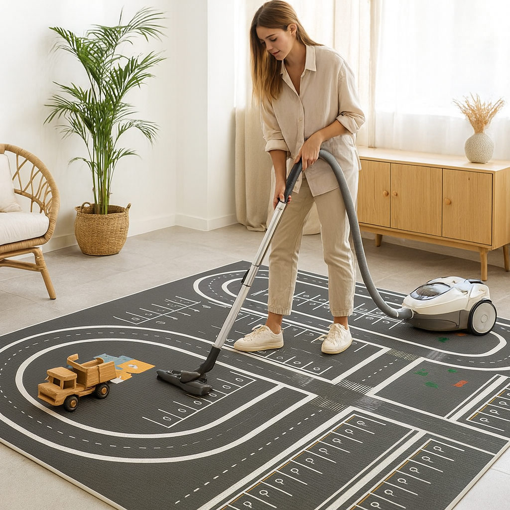 Kinder Speelmat met Wegennetwerk van Polyestervezel | Davaro