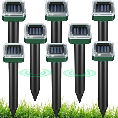 Mollenverjager op zonne-energie voor tuin met ultrasoon geluid | Solmora