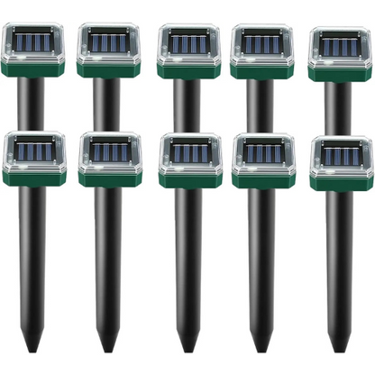 Mollenverjager op zonne-energie voor tuin met ultrasoon geluid | Solmora
