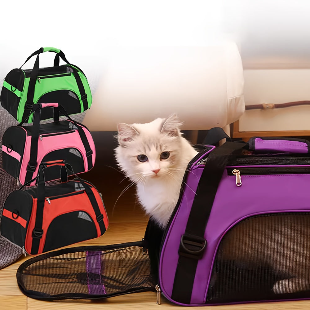 Opvouwbare kattenreistas met ademend mesh en ritssluiting | FeliPro