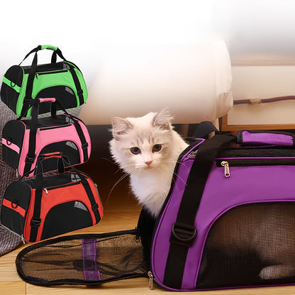 Opvouwbare kattenreistas met ademend mesh en ritssluiting | FeliPro