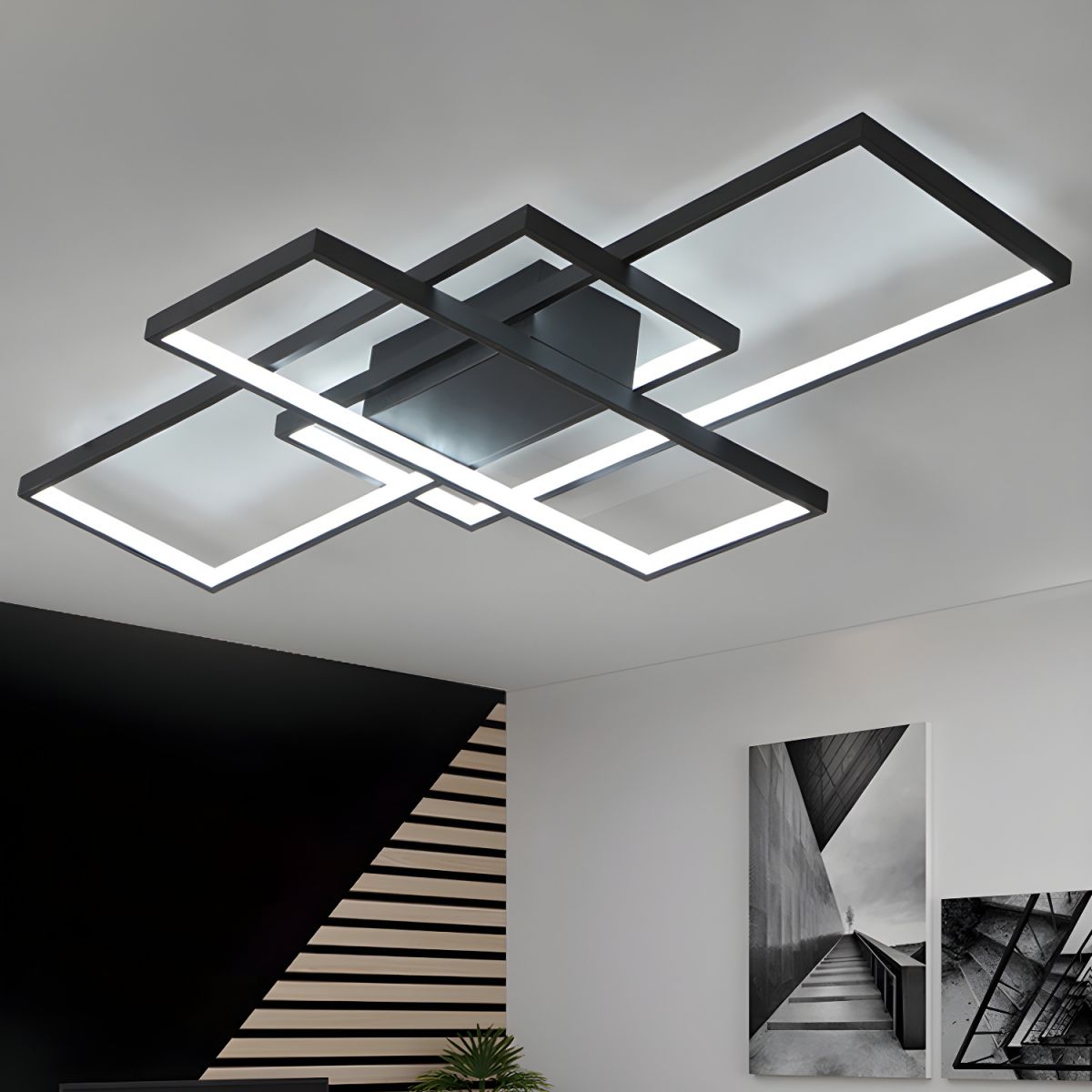 Plafondlamp Met LED Acryl Modern Half-Inbouw | Rivaro