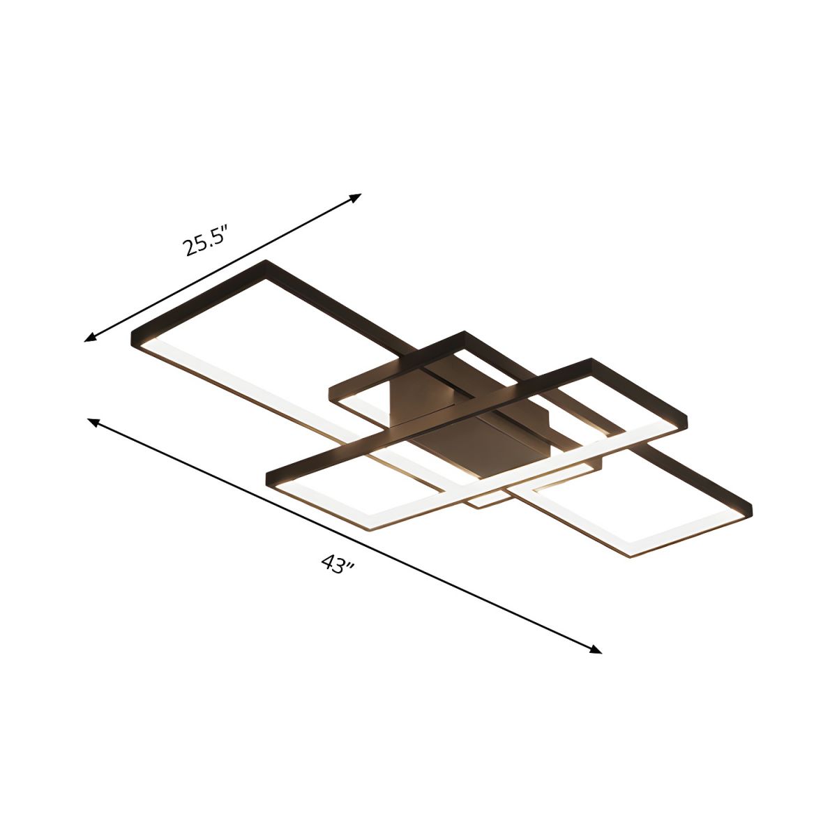 Plafondlamp Met LED Acryl Modern Half-Inbouw | Rivaro
