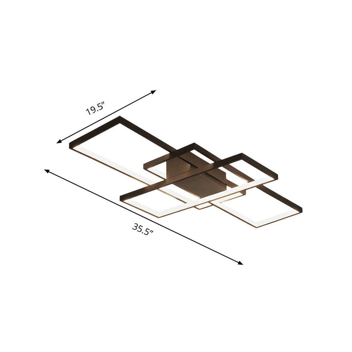 Plafondlamp Met LED Acryl Modern Half-Inbouw | Rivaro