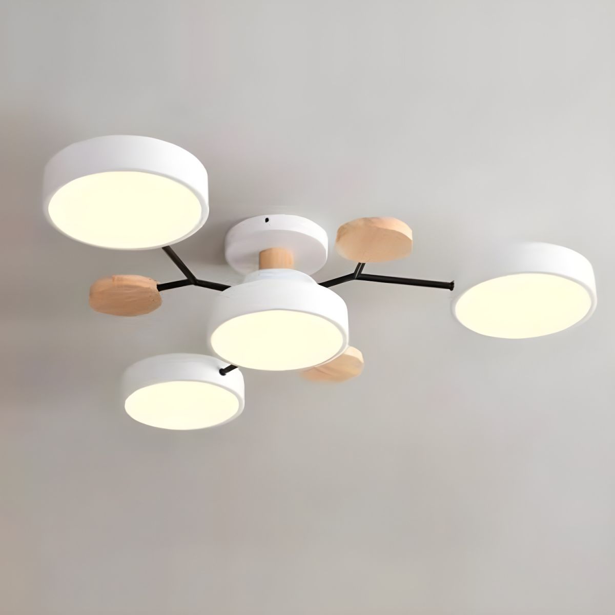 Plafondlamp Met LED Half Inbouw Modern Woonkamer | Macora