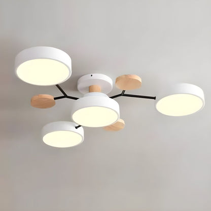 Plafondlamp Met LED Half Inbouw Modern Woonkamer | Macora