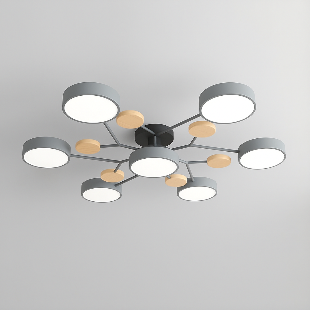 Plafondlamp Met LED Half Inbouw Modern Woonkamer | Macora