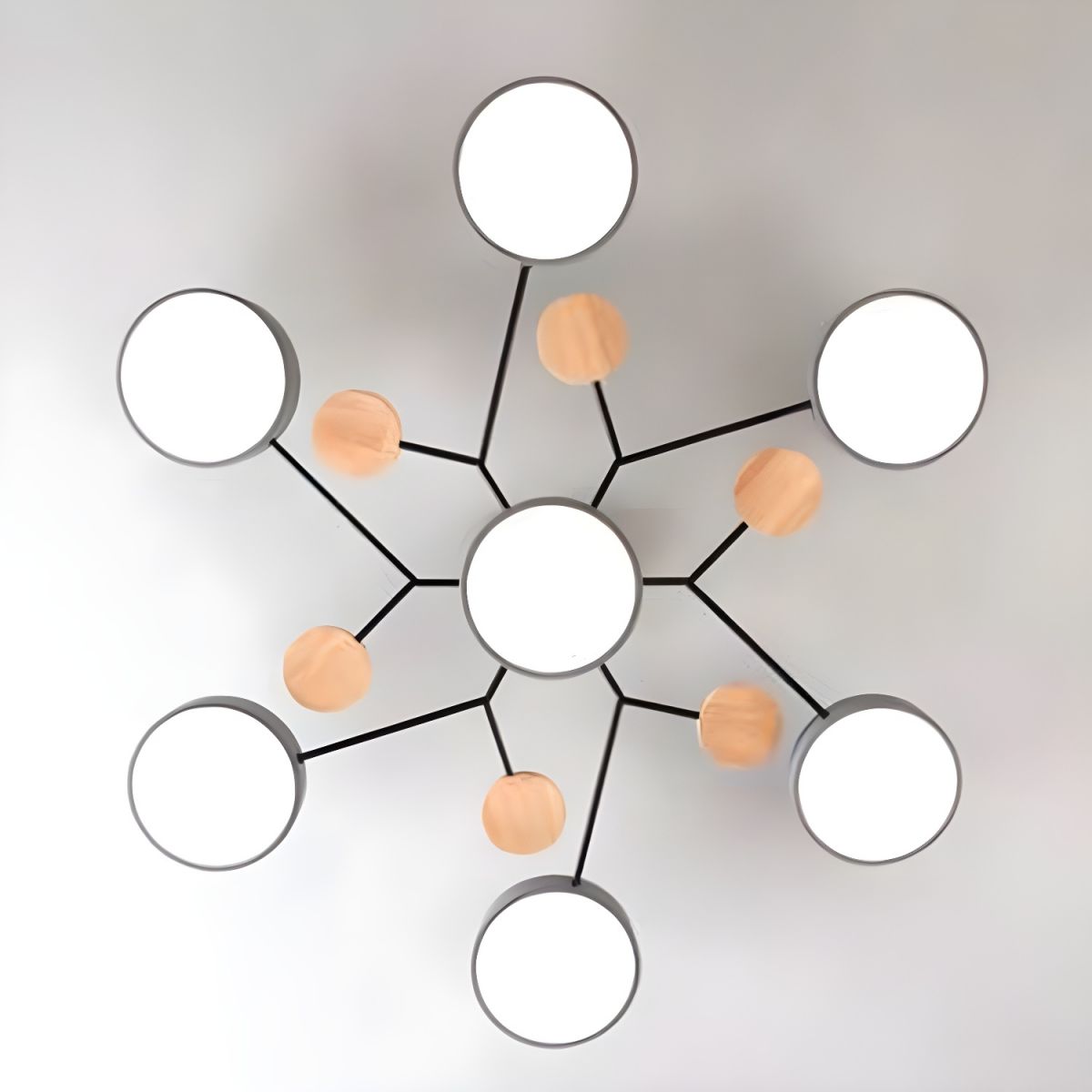 Plafondlamp Met LED Half Inbouw Modern Woonkamer | Macora