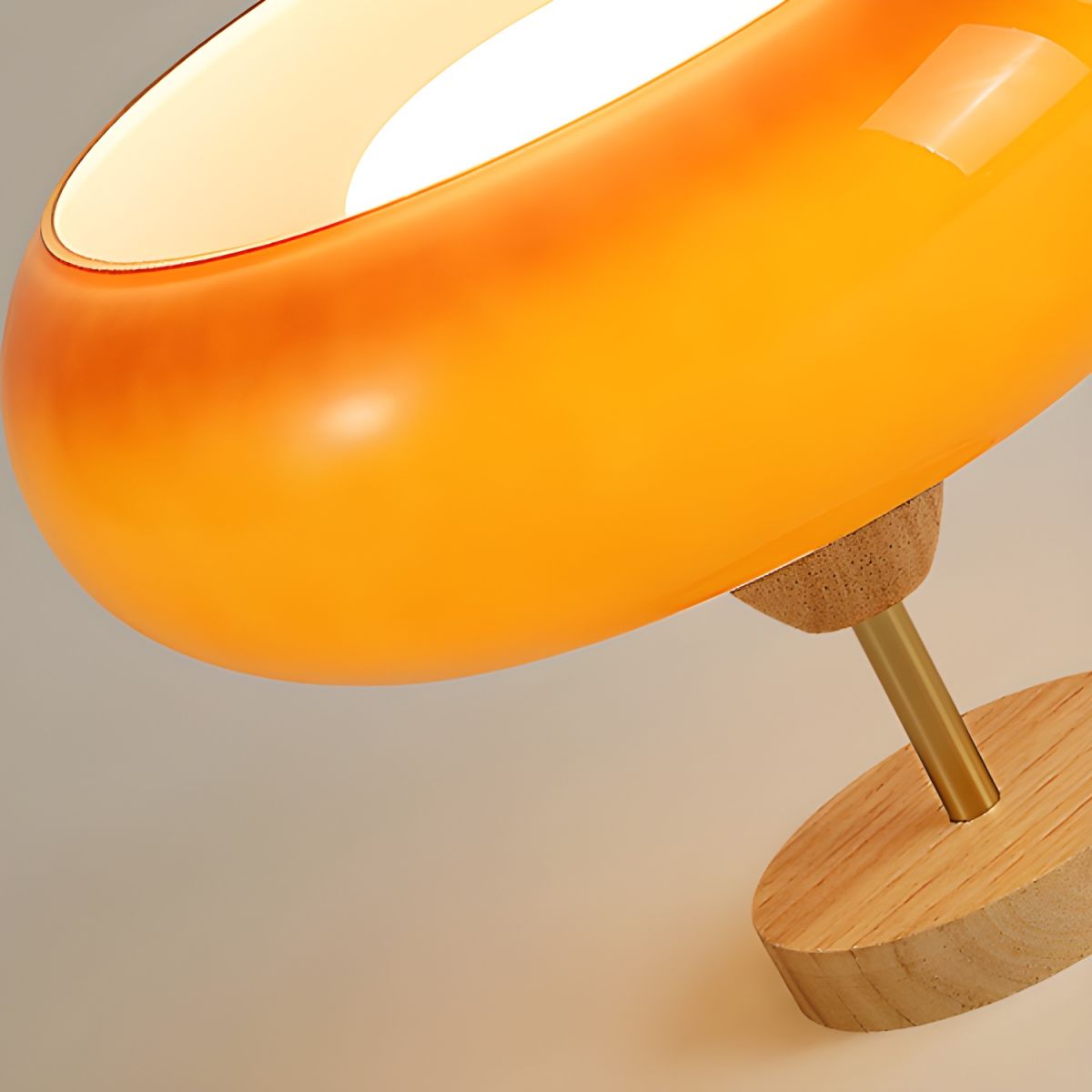 Plafondlamp hout glas trommel vintage stijl | Alvora