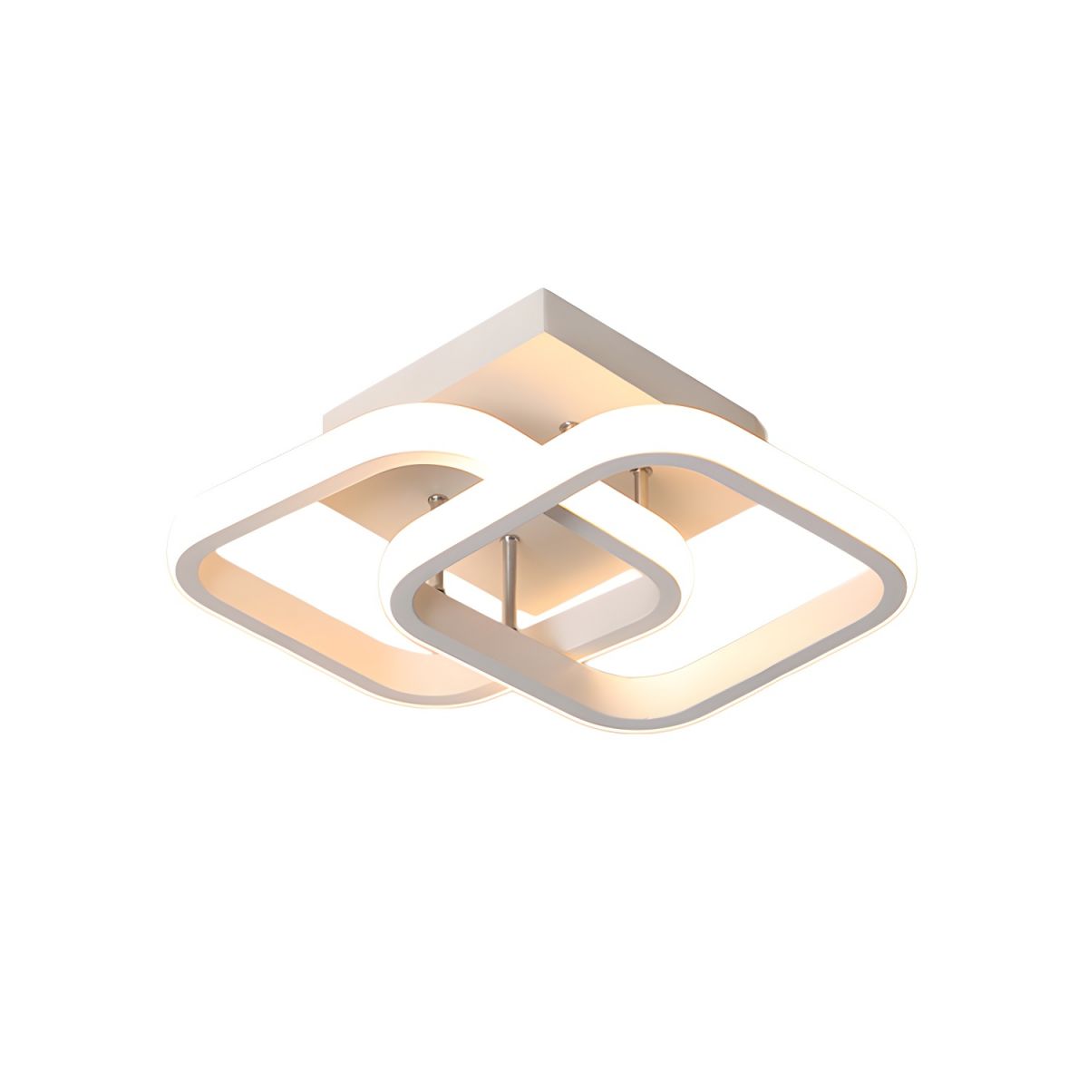 Plafondlamp met LED Vierkant Modern Zwart of Wit Metaal | Zeymin