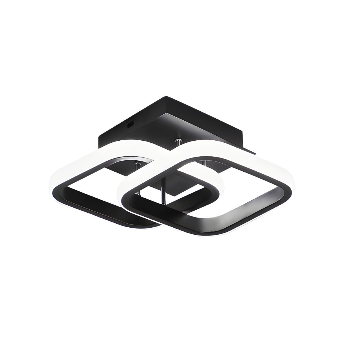 Plafondlamp met LED Vierkant Modern Zwart of Wit Metaal | Zeymin