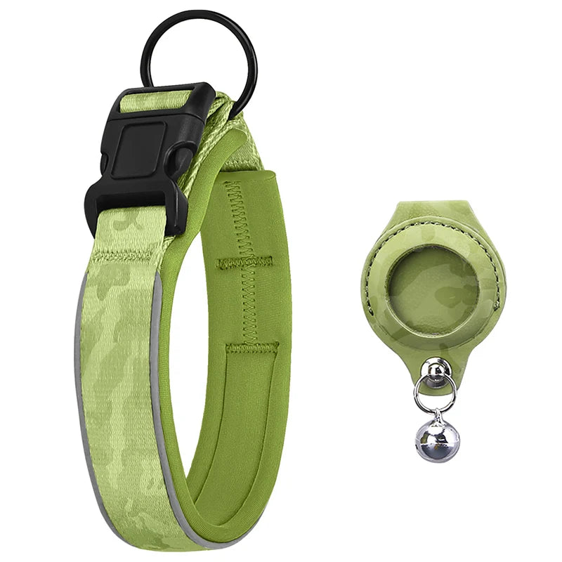 Reflecterende AirTag hondenhalsband met zachte voering | Elvar