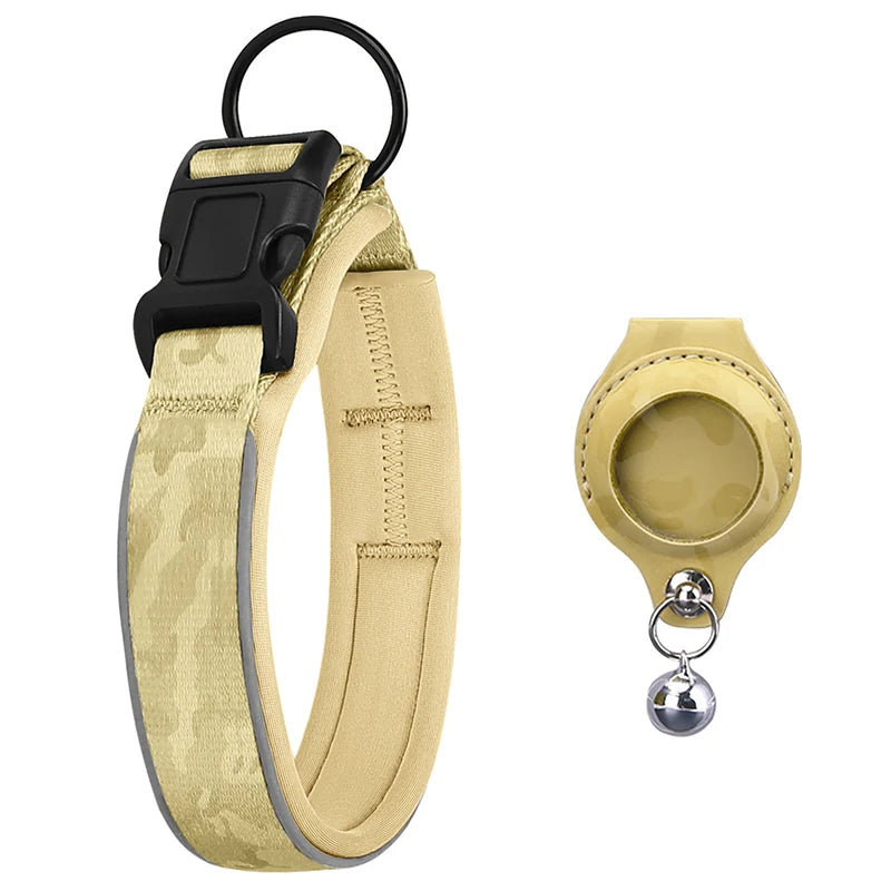 Reflecterende AirTag hondenhalsband met zachte voering | Elvar